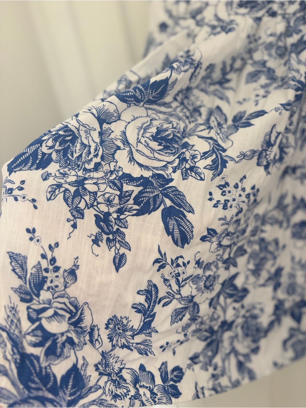 Kiel James Patrick Seaside Bloom Dress Blue White Floral Linen Preppy Coastal 4 - Picture 6 of 10